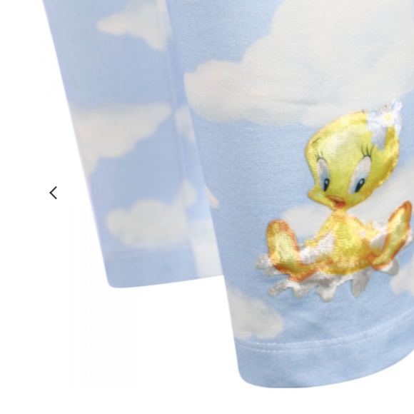 Monalissa All Over Clouds Tweety Appliqué Sky Print Leggings in Light Blue Sz. 7 - Picture 2 of 8
